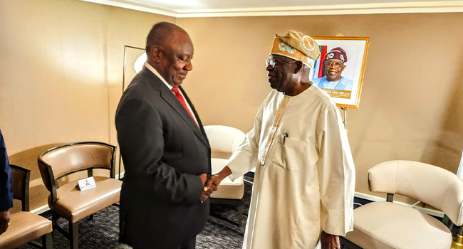 Tinubu Holds ‘Fruitful’ Talks With South Africa’s Ramaphosa In New York