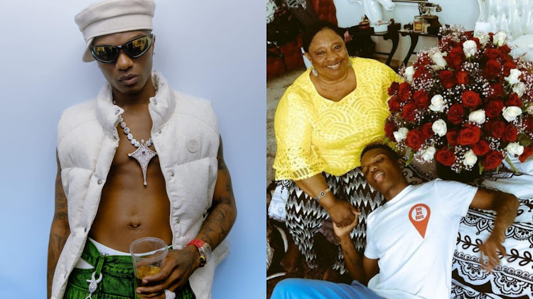 Wizkid Breaks Down at Mother’s Funeral